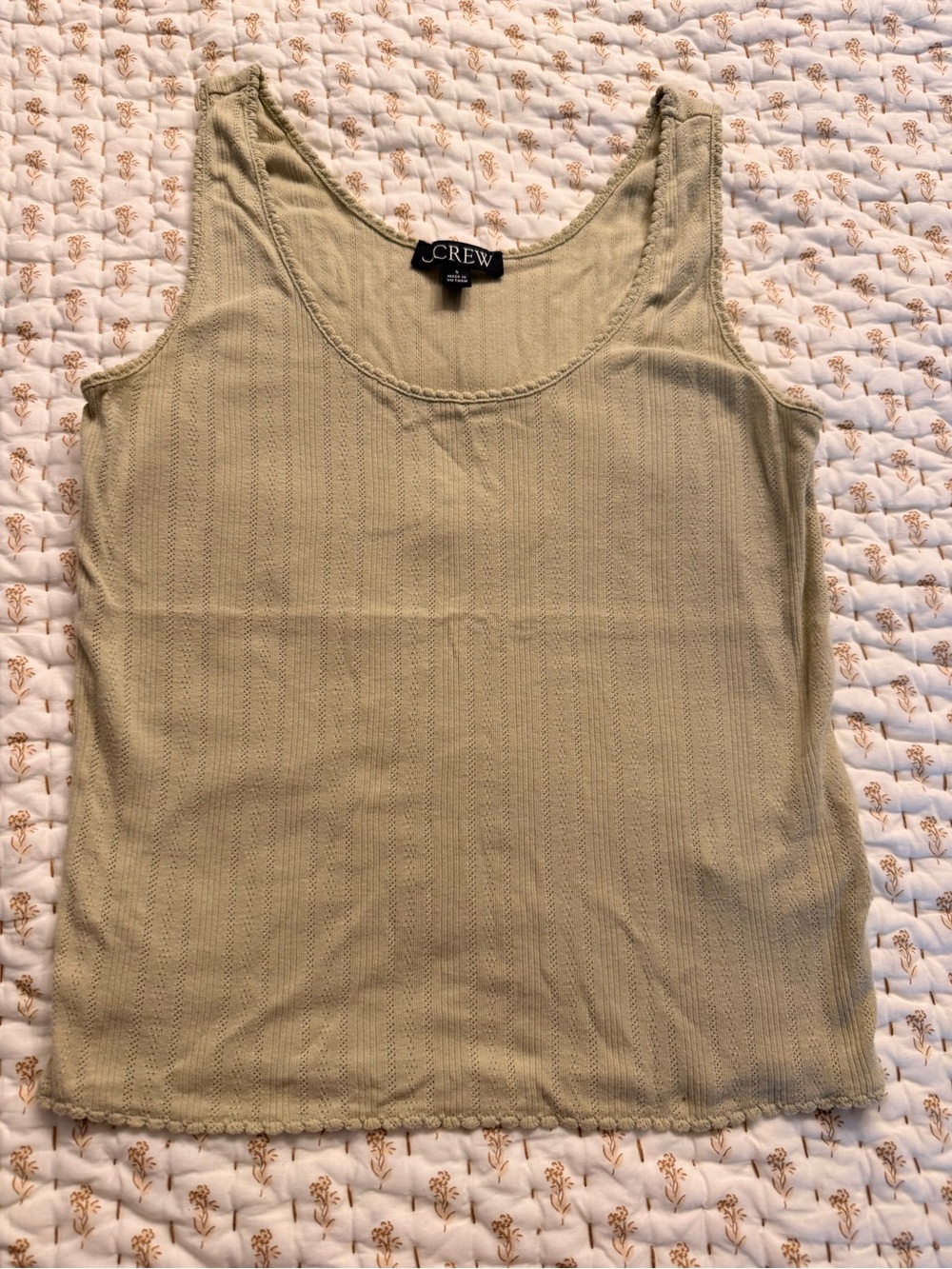 J. Crew Olive Green Ribbed Knit Tank